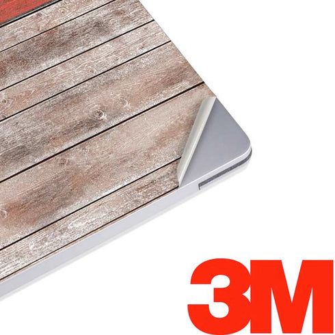 North Carolina Flag Dark Wood Surface Laptop 3 13.5in Skin