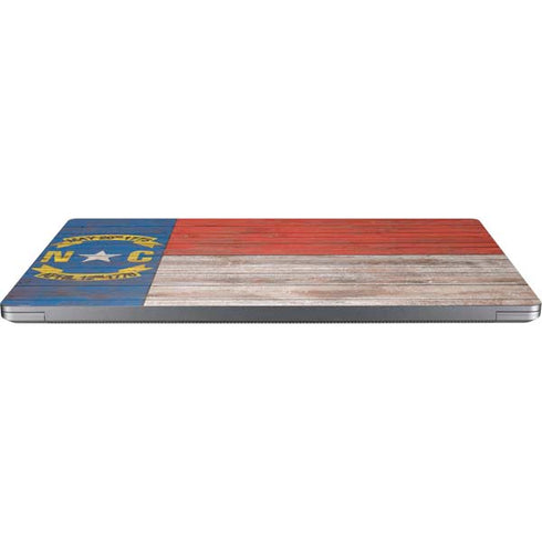 North Carolina Flag Dark Wood Surface Laptop 4 15in Skin