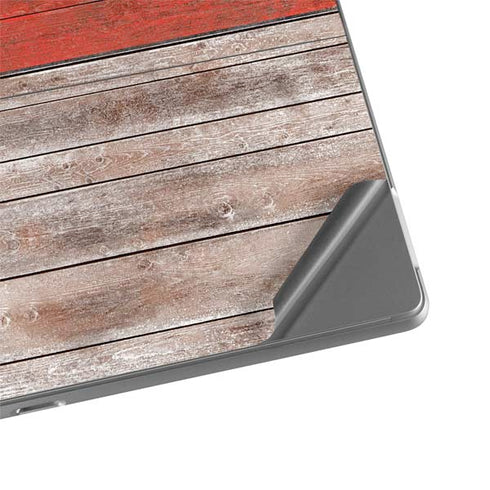 North Carolina Flag Dark Wood Surface Pro 8 Skin