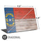 North Carolina Flag Dark Wood Universal Laptop 12in (9.8 x 6.8in) Skin