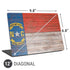 North Carolina Flag Dark Wood Universal Laptop 12in (9.8 x 6.8in) Skin