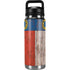 North Carolina Flag Dark Wood YETI Rambler 26oz Bottle Skin