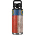 North Carolina Flag Dark Wood YETI Rambler 36oz Bottle Skin