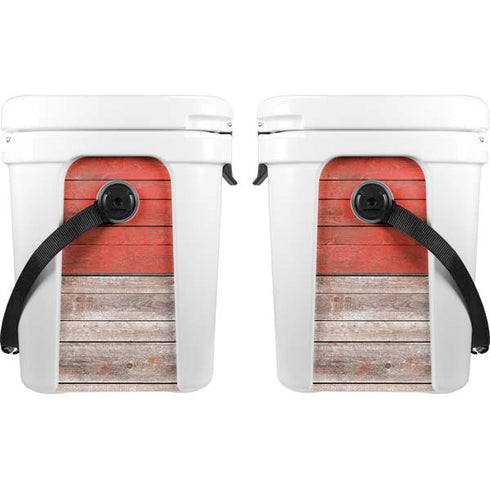 North Carolina Flag Dark Wood YETI Roadie 24 Hard Cooler Skin