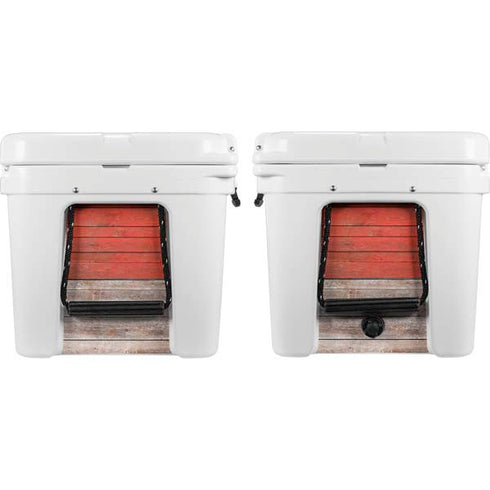 North Carolina Flag Dark Wood YETI Tundra 65 Hard Cooler Skin