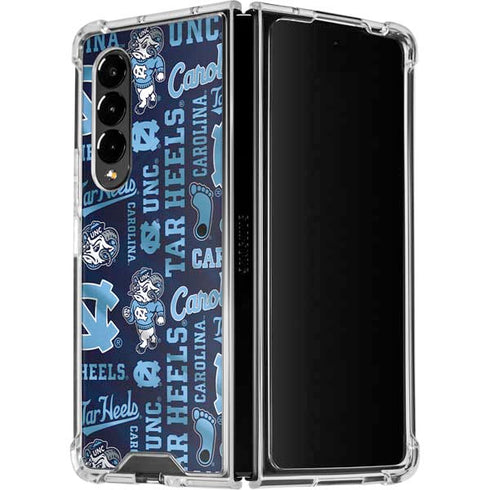 North Carolina Tar Heels Galaxy Z Fold4 5G Clear Case