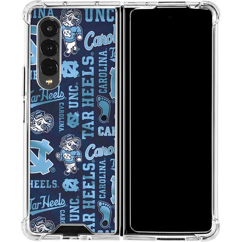 North Carolina Tar Heels Galaxy Z Fold4 5G Clear Case