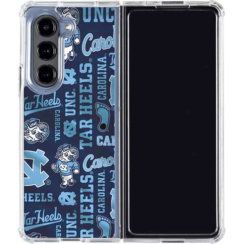 University of North Carolina Tar Heels Galaxy Z Fold5 5G Clear Case