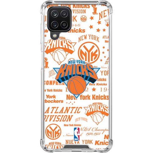 NBA NY Knicks Historic Blast Galaxy A12 Clear Case