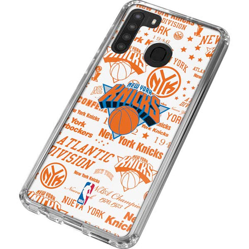 NBA NY Knicks Historic Blast Galaxy A21 Clear Case