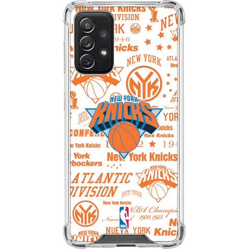 NBA NY Knicks Historic Blast Galaxy A72 5G Clear Case
