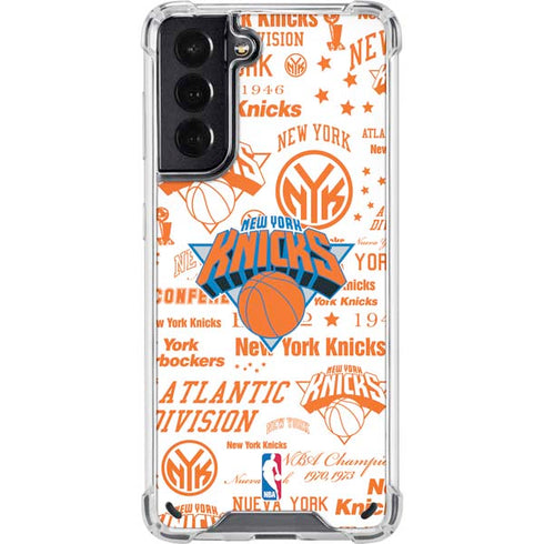 NBA NY Knicks Historic Blast Galaxy S21 5G Clear Case