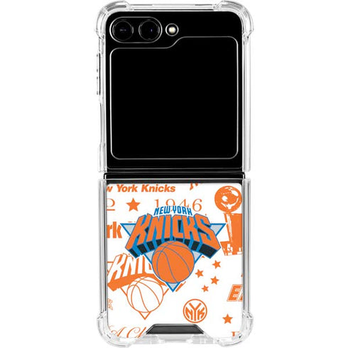 NBA NY Knicks Historic Blast Galaxy Z Flip5 5G Clear Case