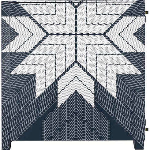 NYC Symmetric Flower Corsair 4000D Tempered Glass Mid-Tower ATX Case Skin