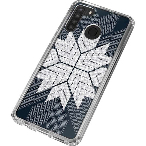 NYC Symmetric Flower Galaxy A21 Clear Case
