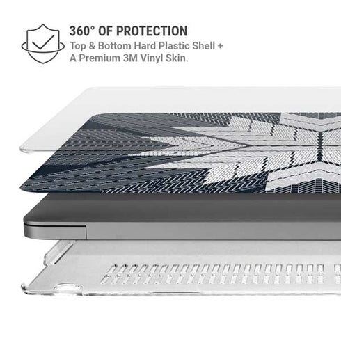 NYC Symmetric Flower MacBook Pro 16in (2021-25) Case plus Skin