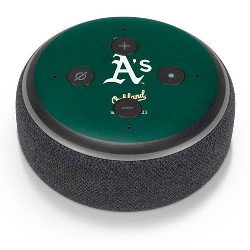 MLB Oakland Athletics - Solid Distressed Amazon Echo Dot Skin