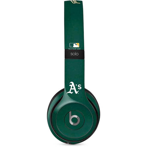 MLB Oakland Athletics - Solid Distressed Beats Solo 2 Wired Skin