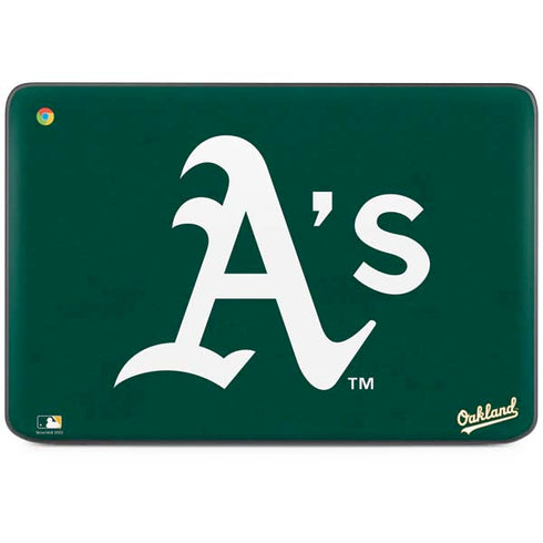 MLB Oakland Athletics - Solid Distressed HP Chromebook Skin