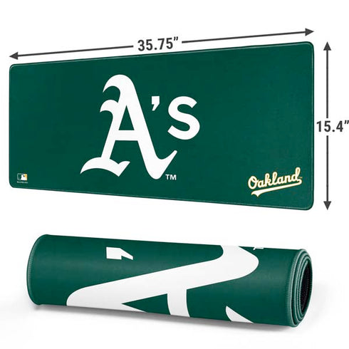 MLB Oakland Athletics - Solid Distressed Gaming Mouse Pad