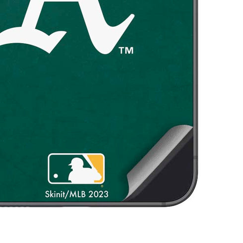 MLB Oakland Athletics - Solid Distressed Galaxy A14 5G Skin