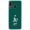 MLB Oakland Athletics - Solid Distressed Galaxy A20 Clear Case