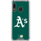 MLB Oakland Athletics - Solid Distressed Galaxy A30 Clear Case