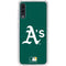 MLB Oakland Athletics - Solid Distressed Galaxy A50 Clear Case