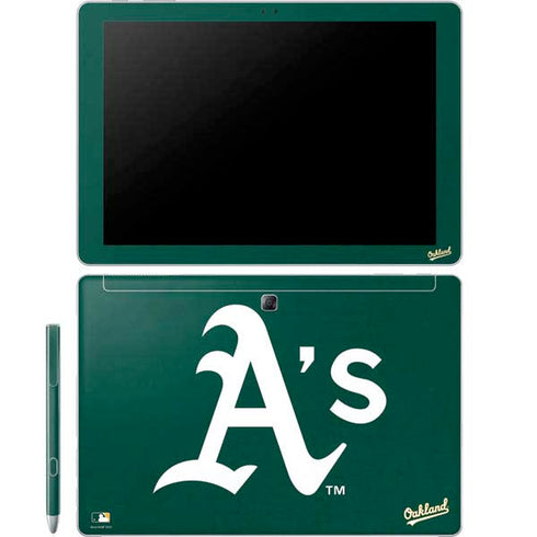 MLB Oakland Athletics - Solid Distressed Galaxy Book 12in Skin