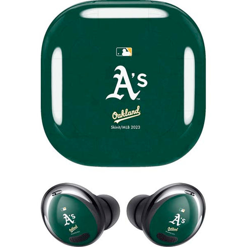 MLB Oakland Athletics - Solid Distressed Galaxy Buds Pro Skin