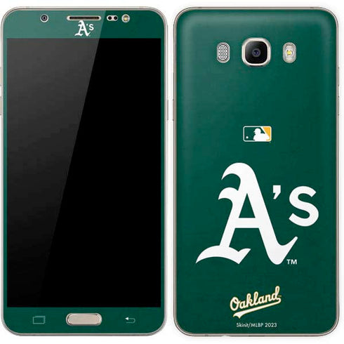 MLB Oakland Athletics - Solid Distressed Galaxy J7 Skin