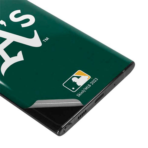 MLB Oakland Athletics - Solid Distressed Galaxy Note 10 Plus Skin
