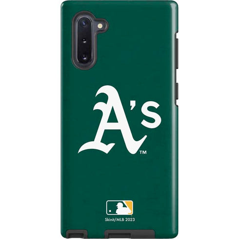 MLB Oakland Athletics - Solid Distressed Galaxy Note 10 Pro Case