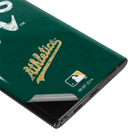 MLB Oakland Athletics - Solid Distressed Galaxy Note 10 Skin