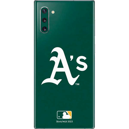 MLB Oakland Athletics - Solid Distressed Galaxy Note 10 Skin