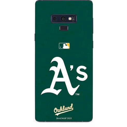 MLB Oakland Athletics - Solid Distressed Galaxy Note 9 Skin