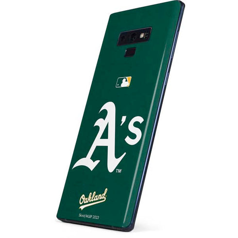 MLB Oakland Athletics - Solid Distressed Galaxy Note 9 Skin