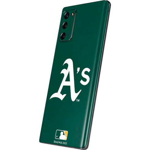 MLB Oakland Athletics - Solid Distressed Galaxy Note20 5G Skin