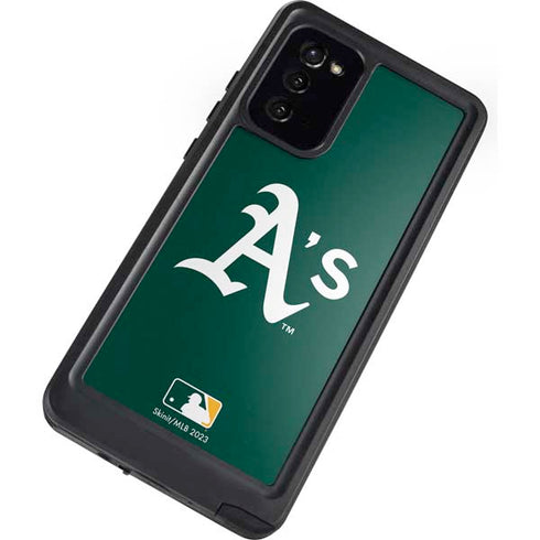 MLB Oakland Athletics - Solid Distressed Galaxy Note20 5G Waterproof Case