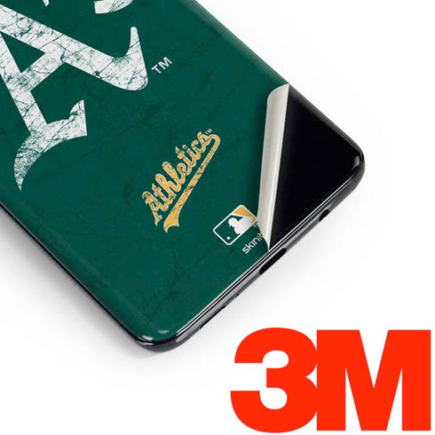 MLB Oakland Athletics - Solid Distressed Galaxy S10 Plus Skin