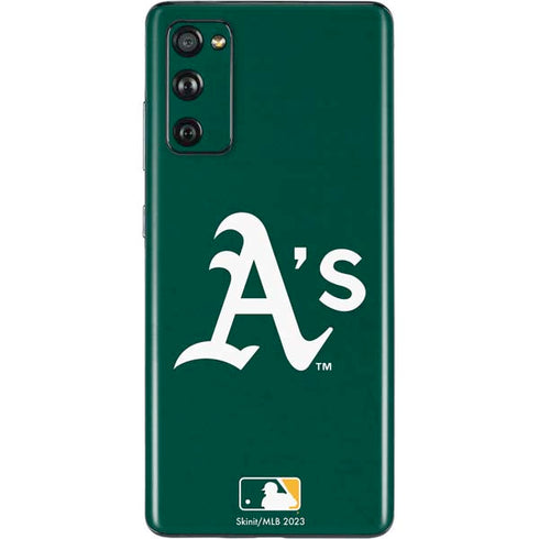 MLB Oakland Athletics - Solid Distressed Galaxy S20 Fan Edition Skin