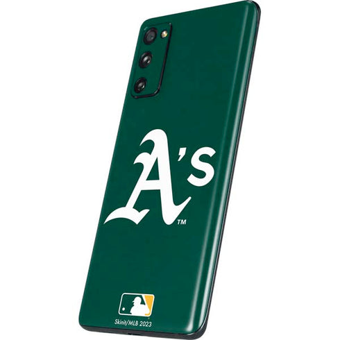 MLB Oakland Athletics - Solid Distressed Galaxy S20 Fan Edition Skin