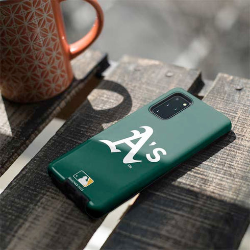 MLB Oakland Athletics - Solid Distressed Galaxy S20 Plus Pro Case