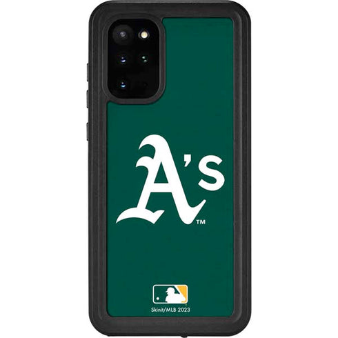 MLB Oakland Athletics - Solid Distressed Galaxy S20 Plus Waterproof Case