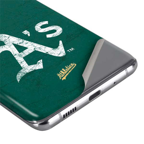 MLB Oakland Athletics - Solid Distressed Galaxy S20 Ultra 5G Skin