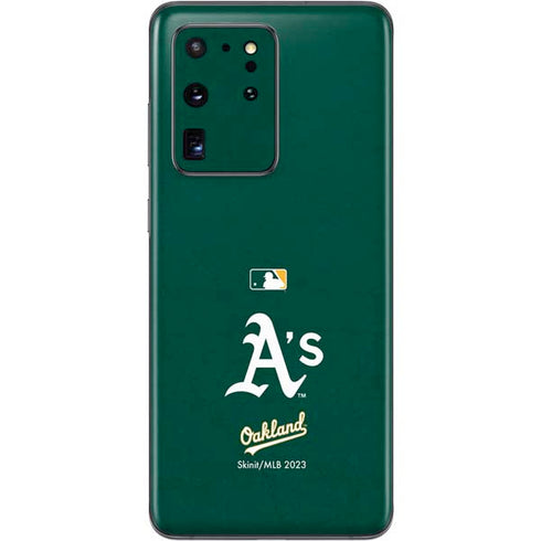 MLB Oakland Athletics - Solid Distressed Galaxy S20 Ultra 5G Skin