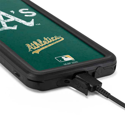 MLB Oakland Athletics - Solid Distressed Galaxy S20 Waterproof Case