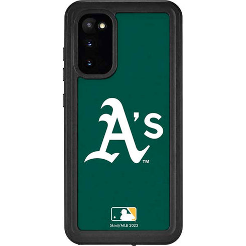 MLB Oakland Athletics - Solid Distressed Galaxy S20 Waterproof Case
