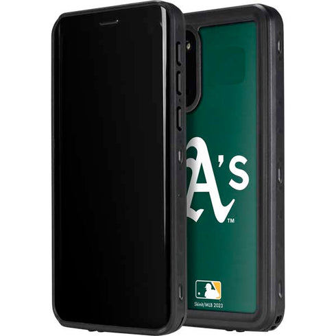 MLB Oakland Athletics - Solid Distressed Galaxy S20 Waterproof Case