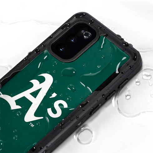 MLB Oakland Athletics - Solid Distressed Galaxy S20 Waterproof Case